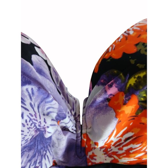 Swim Cacique Womens Tankini Swim Top Floral Multicolor Size 44DDD Padded Cups - Picture 7 of 13